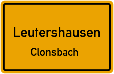 Straßenverzeichnis Leutershausen Clonsbach