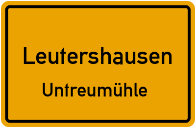 Straßenverzeichnis Leutershausen Untreumühle