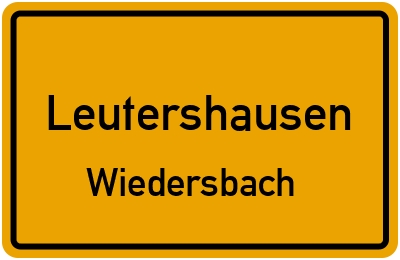 Straßenverzeichnis Leutershausen Wiedersbach