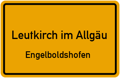 Straßenverzeichnis Leutkirch im Allgäu Engelboldshofen
