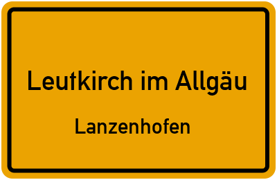 Straßenverzeichnis Leutkirch im Allgäu Lanzenhofen
