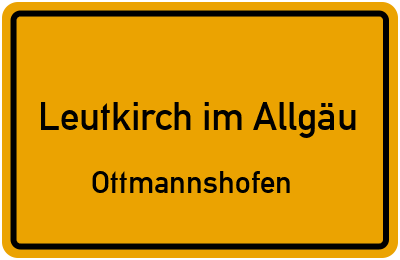 Straßenverzeichnis Leutkirch im Allgäu Ottmannshofen