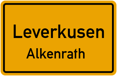Ortsschild Leverkusen Alkenrath