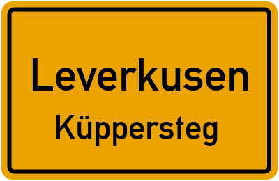 Ortsschild Leverkusen Küppersteg