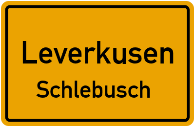 Ortsschild Leverkusen Schlebusch