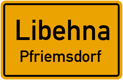 Straßenverzeichnis Libehna Pfriemsdorf