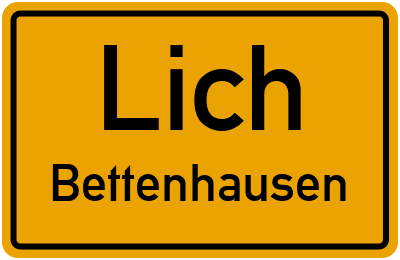 Straßenverzeichnis Lich Bettenhausen