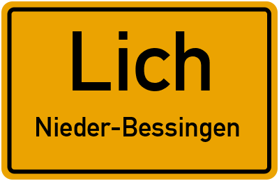 Straßenverzeichnis Lich Nieder-Bessingen