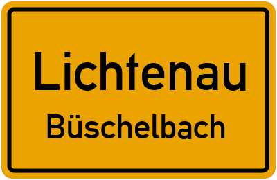Ortsschild Lichtenau Büschelbach