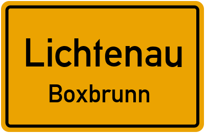 Straßenverzeichnis Lichtenau Boxbrunn