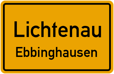 Straßenverzeichnis Lichtenau Ebbinghausen