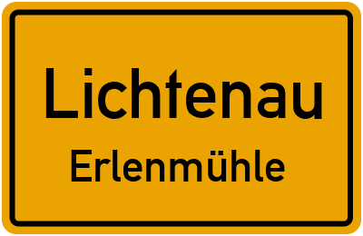 Straßenverzeichnis Lichtenau Erlenmühle