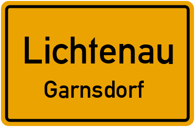 Ortsschild Lichtenau Garnsdorf
