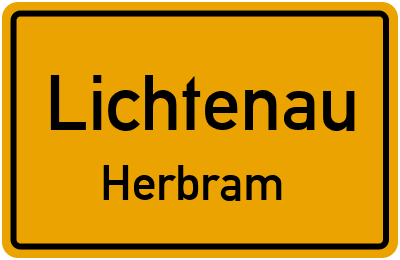Ortsschild Lichtenau Herbram