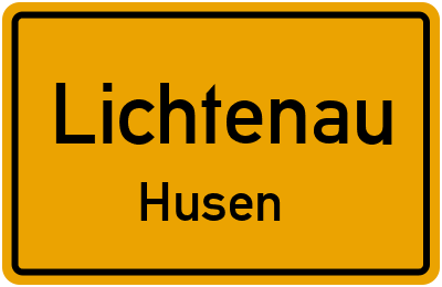 Ortsschild Lichtenau Husen