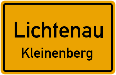 Ortsschild Lichtenau Kleinenberg