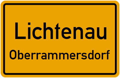 Ortsschild Lichtenau Oberrammersdorf