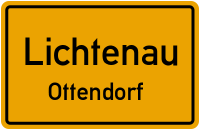 Ortsschild Lichtenau Ottendorf