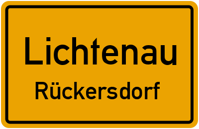 Ortsschild Lichtenau Rückersdorf