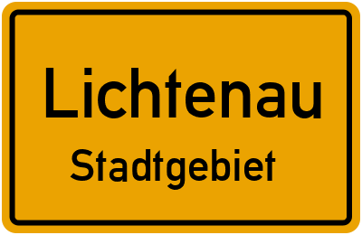 Ortsschild Lichtenau Stadtgebiet