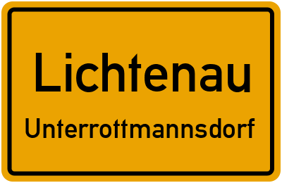 Ortsschild Lichtenau Unterrottmannsdorf