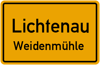 Straßenverzeichnis Lichtenau Weidenmühle