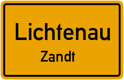 Straßenverzeichnis Lichtenau Zandt