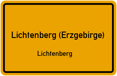 Straßenverzeichnis Lichtenberg (Erzgebirge) Lichtenberg