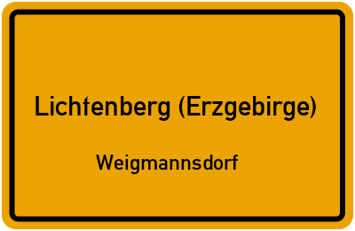 Straßenverzeichnis Lichtenberg (Erzgebirge) Weigmannsdorf
