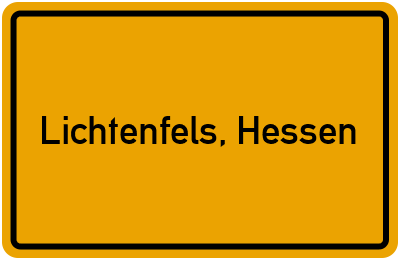 Ortsschild von Stadt Lichtenfels, Hessen in Hessen