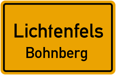 Ortsschild Lichtenfels Bohnberg