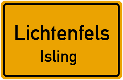 Straßenverzeichnis Lichtenfels Isling