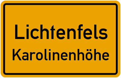 Straßenverzeichnis Lichtenfels Karolinenhöhe
