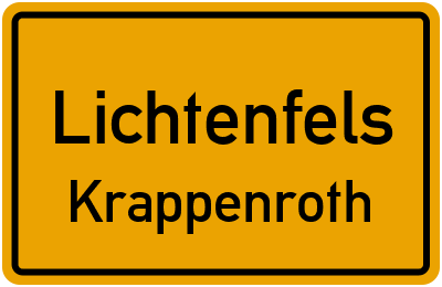 Straßenverzeichnis Lichtenfels Krappenroth