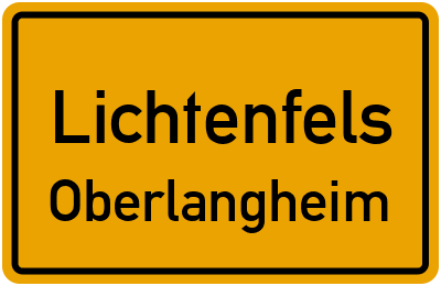 Ortsschild Lichtenfels Oberlangheim