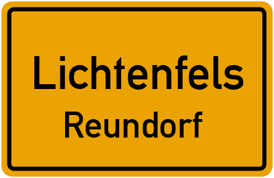 Ortsschild Lichtenfels Reundorf