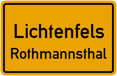 Straßenverzeichnis Lichtenfels Rothmannsthal