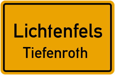 Straßenverzeichnis Lichtenfels Tiefenroth