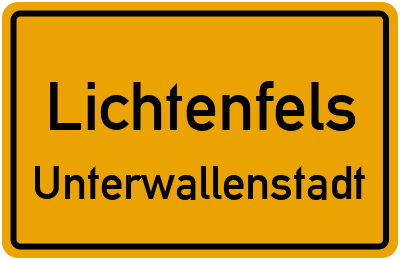 Straßenverzeichnis Lichtenfels Unterwallenstadt