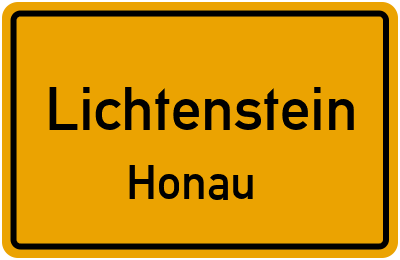 Ortsschild Lichtenstein Honau