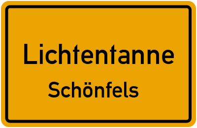 Straßenverzeichnis Lichtentanne Schönfels