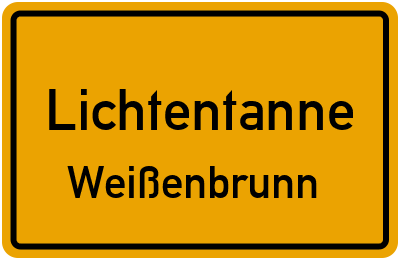 Straßenverzeichnis Lichtentanne Weißenbrunn