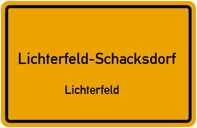 Straßenverzeichnis Lichterfeld-Schacksdorf Lichterfeld