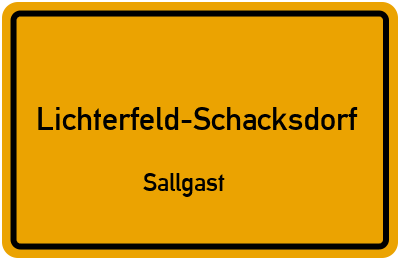 Straßenverzeichnis Lichterfeld-Schacksdorf Sallgast
