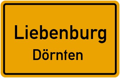 Ortsschild Liebenburg Dörnten