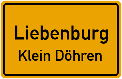 Ortsschild Liebenburg Klein Döhren