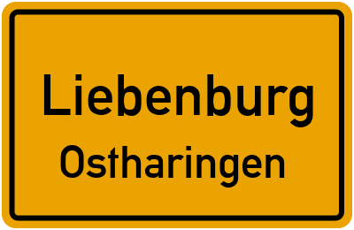 Ortsschild Liebenburg Ostharingen
