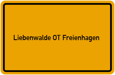 Branchenbuch Liebenwalde OT Freienhagen, Brandenburg
