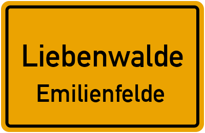 Straßenverzeichnis Liebenwalde Emilienfelde