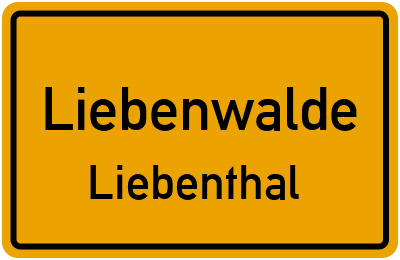 Straßenverzeichnis Liebenwalde Liebenthal
